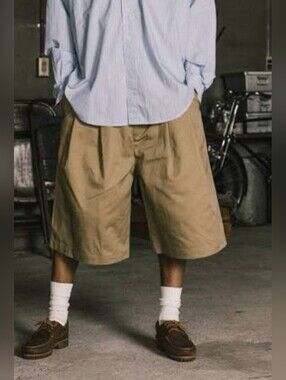 Old Skool Men's Khaki Utility Shorts with Web Belt